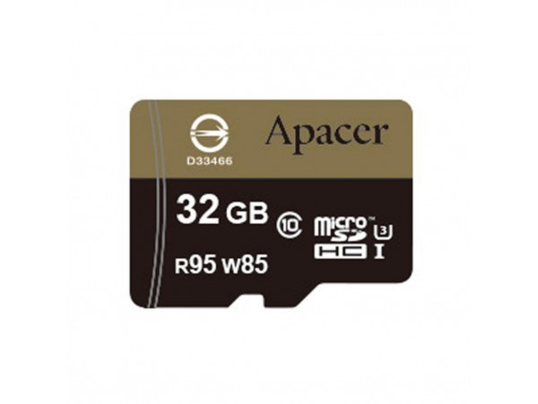 Карта памяти Apacer 32GB microSDHC UHS-I (95/85) U3 Class10 w/0 Adapter RP (AP32GMCSH10U4-R)