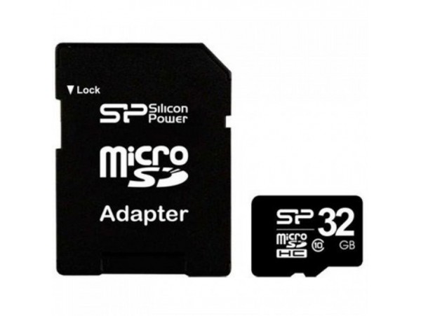 Карта памяти Silicon Power 32Gb microSDHC class 10 (SP032GBSTH010V10SP)