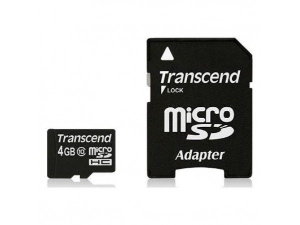 Карта памяти 4Gb microSDHC class 10 Transcend (TS4GUSDHC10)