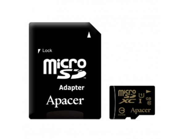 Карта памяти Apacer 8GB microSDHC UHS-I Class10 w/ 1 Adapter RP (AP8GMCSH10U1-R)