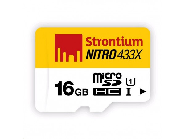 Карта памяти STRONTIUM Flash 16GB microSDHC Class 10 USH-I 433X (SRN16GTFU1R)