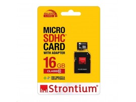 Карта памяти STRONTIUM Flash 16G microSDHC Class 10 (SR16GTFC10A)