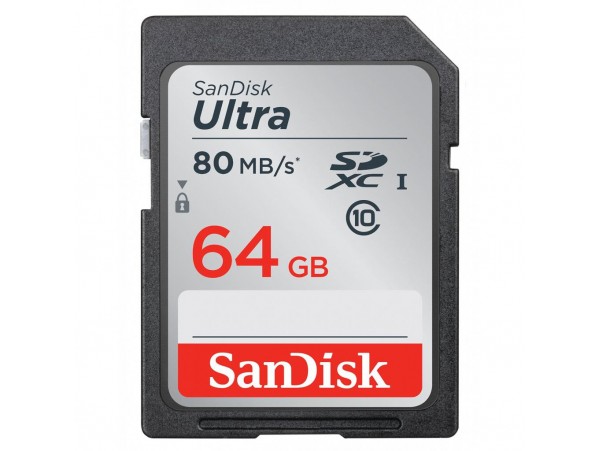 Карта памяти SANDISK 64GB SDXC Class 10 UHS-I (SDSDUNC-064G-GN6IN)