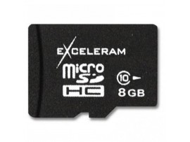 Карта памяти eXceleram 8Gb microSDHC class 10 без адаптера (MSD0810VA)