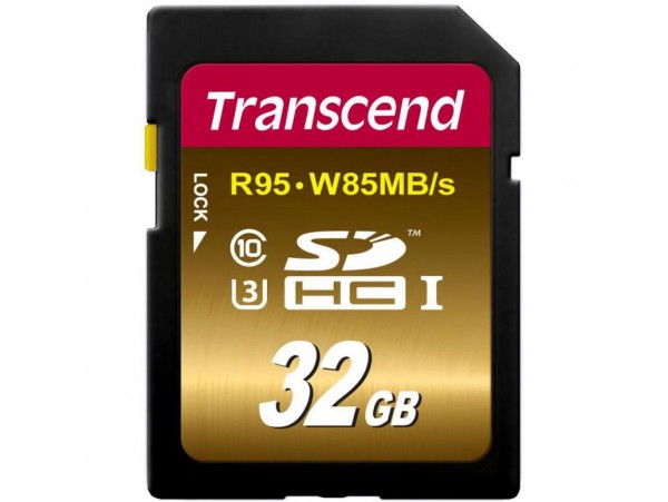 Карта памяти Transcend 32GB SDHC class 10 UHS-I U3 (TS32GSDU3X)