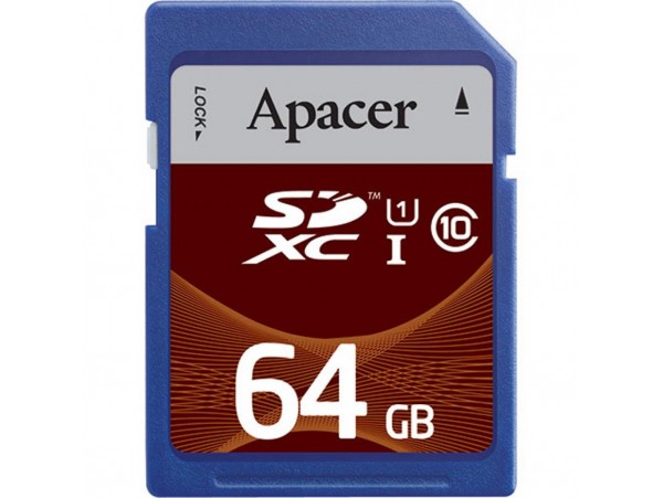 Карта памяти Apacer 64GB SDHC UHS-I Class10 RP (AP64GSDXC10U1-R)