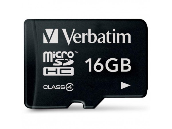 Карта памяти Verbatim 16GB microSDHC class 4 (44007)