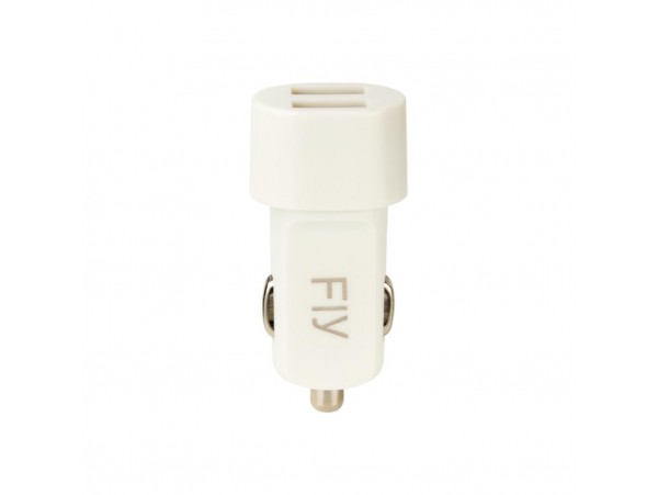 Зарядное устройство Fly 2*USB, 2.1A + cable micro USB White (47560)