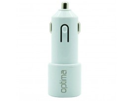 Зарядное устройство Optima 2*USB (2.1A) + cable iPhone 4 White (45088)