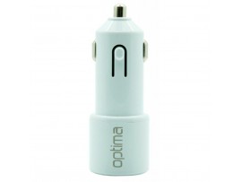 Зарядное устройство Optima 2*USB (2.1A) + cable iPhone 5 White (45089)