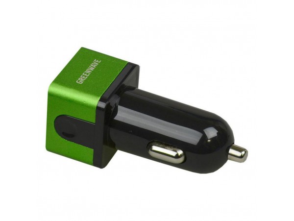 Зарядное устройство Greenwave 12-24V, 2*USB 5V/3.1A (CH-CC-231 black/green)