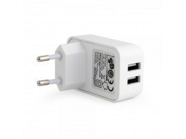 Зарядное устройство EnerGenie 2 USB, 2.1A (EG-U2C2A-01-W)