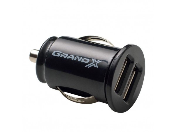 Зарядное устройство Grand-X 12-24V, 2*USB 5V/2,1A (CH-02)