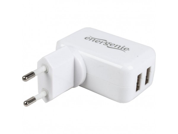 Зарядное устройство EnerGenie 2-port Universal USB charger 2.1A (EG-UC-AC1)