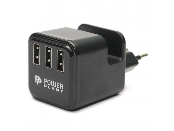 Зарядное устройство PowerPlant W-360 3*USB/3.4A (DV00DV5065)