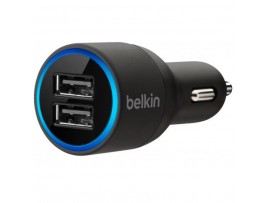Зарядное устройство Belkin Dual USB MicroCharger (12V+LIGHTNING сable, 2 USBx2.1A) (F8J071bt04-BLK)