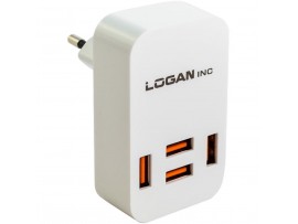 Зарядное устройство LOGAN Quad USB Wall Charger 5V 4A (CH-4 White)