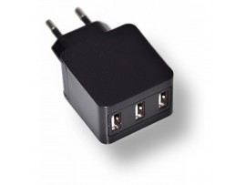 Зарядное устройство Drobak Power Triple 3А 220V-USB (Black) (905312)