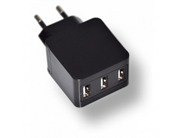 Зарядное устройство Drobak Power Triple 3А 220V-USB (Black) (905312)