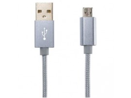 Дата кабель Gelius Metallic Edition USB 2.0 – MicroUSB Grey (36534)