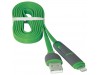 Дата кабель Defender USB10-03BP USB - Micro USB/Lightning, green, 1m (87489)