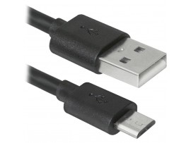 Дата кабель Defender USB08-03BH USB - Micro USB, black, 1m (87476)