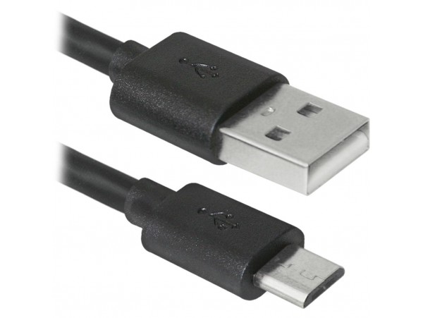 Дата кабель Defender USB08-03BH USB - Micro USB, black, 1m (87476)