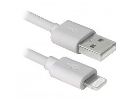 Дата кабель Defender ACH01-03BH USB - Lightning, white, 1m (87479)