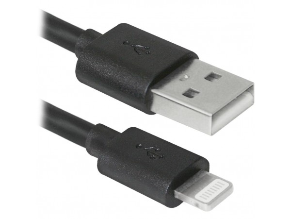 Дата кабель Defender ACH01-10BH USB - Lightning, black, 3m (87467)