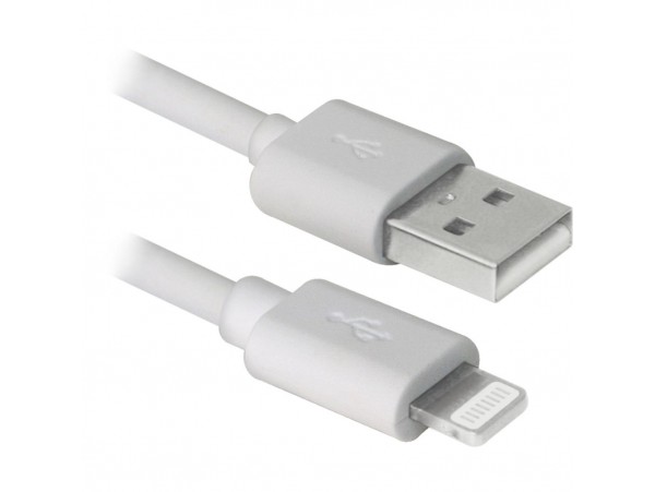 Дата кабель Defender ACH01-10BH USB - Lightning, white, 3m (87466)