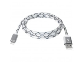 Дата кабель Defender ACH03-03LT USB - Lightning, GrayLED backlight, 1m (87550)