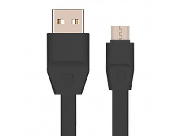 Дата кабель Drobak USB 2.0 - Micro USB 2А (DR-1624) плоский (Black) 1,0м (219089)