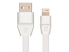 Дата кабель Drobak USB 2.0 - Lightning 2А (DR-1624) плоский (White) 1,0м (219084)