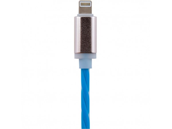 Дата кабель LogicPower USB 2.0 -> Lightning 1м Bl (силикон) синий /Retail (5144)