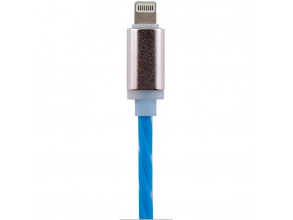 Дата кабель LogicPower USB 2.0 -> Lightning 1м R (метал. плетение)  красный /Reta (5123)