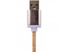 Дата кабель LogicPower USB 2.0 -> Lightning 1м W (кожа) белый /Retail (5139)