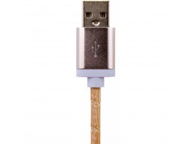 Дата кабель LogicPower USB 2.0 -> Lightning 1м W (кожа) белый /Retail (5139)