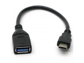 Дата кабель USB 3.0 Type-C to AF 0.1m PowerPlant (KD00AS1257)