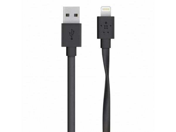 Дата кабель USB 2.0 AM to Lightning 1.2m Belkin (F8J148bt04-BLK)