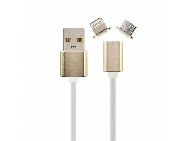 Дата кабель Mobiking USB Cable Magnetic Universal 2in1 (MicroUSB + iPhone 5) (42903)