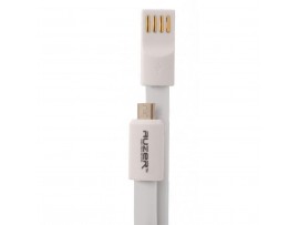 Дата кабель AUZER USB 2.0 – Micro USB 1.0м White (AC-M1WH)