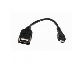 Дата кабель USB 2.0 Micro 5P to AF OTG 0.1m Vinga (CB010BK)