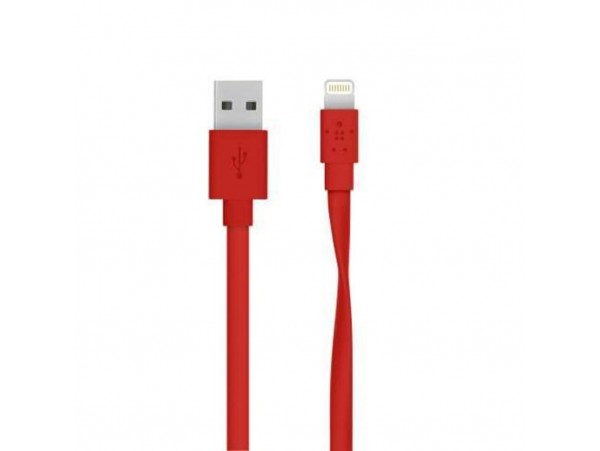 Дата кабель USB 2.0 AM to Lightning 1.2m Belkin (F8J148bt04-RED)