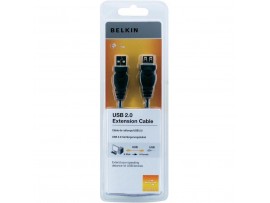 Дата кабель USB2.0 AM/AF 3.0m Belkin (F3U153CP3M)