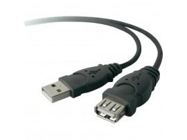 Дата кабель USB2.0 AM/AF 3.0m Belkin (F3U153CP3M)