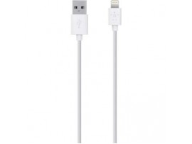 Дата кабель Belkin USB 2.0 Lightning charge/sync cable 1.2м, White (F8J023bt04-WHT)