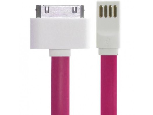 Дата кабель Gelius Gold Edition USB 2.0 – Apple Dock Connector (iPhone 4) Pink (36489)