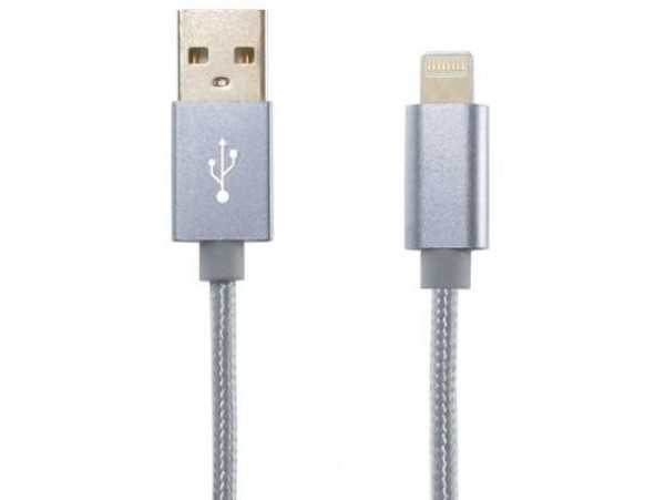 Дата кабель Gelius Metallic Edition USB 2.0 – Apple Lightning (iPhone 5) Grey (36537)