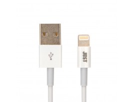 Дата кабель JUST Simple Lighting USB Cable White 1M (LGTNG-SMP10-WHT)