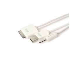 Дата кабель iDock to USB + Jack 3.5mm M 1.0m Techlink (726741)